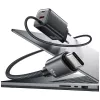 USAMS JC Series CC266 65W GaN Fast Charger with Built-in USB-C Cable, Black