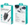 USAMS JC Series CC266 65W GaN Fast Charger with Built-in USB-C Cable, Black