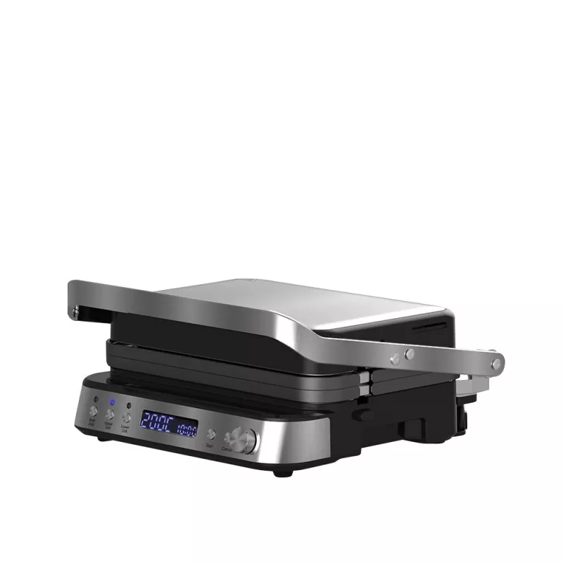 ELDOM GK200 GRILO Contact Grill 2000W Adjustable Thermostat Non-Stick Plates Black/Silver