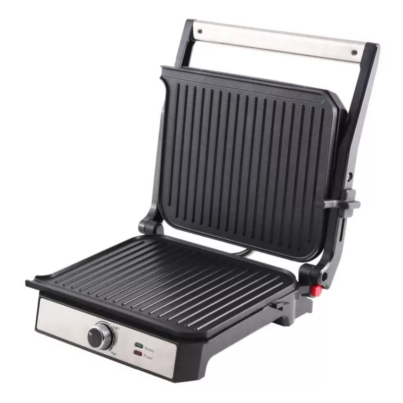 ELDOM GK200 GRILO Contact Grill 2000W Adjustable Thermostat Non-Stick Plates Black/Silver
