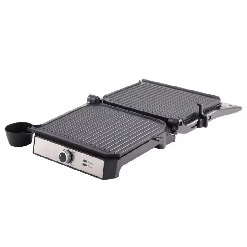 ELDOM GK200 GRILO Contact Grill 2000W Adjustable Thermostat Non-Stick Plates Black/Silver