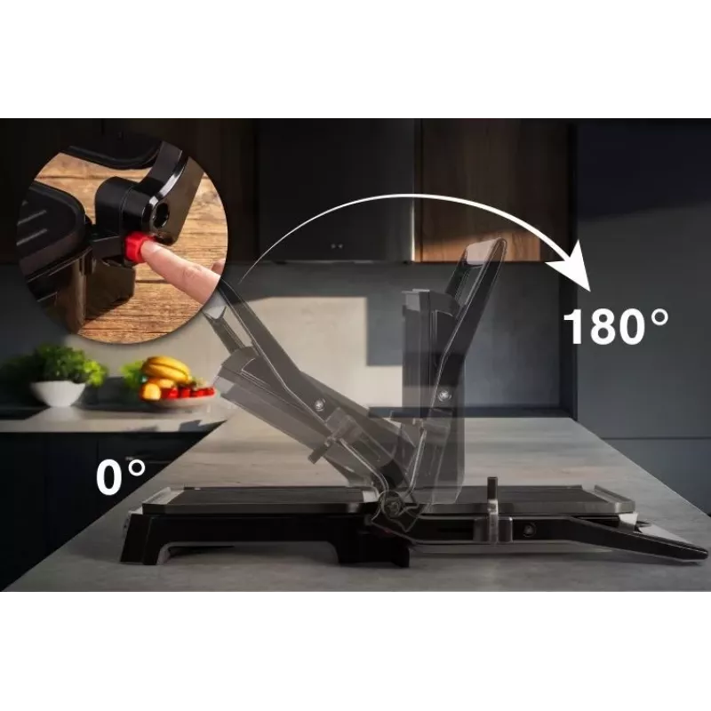 ELDOM GK200 GRILO Contact Grill 2000W Adjustable Thermostat Non-Stick Plates Black/Silver