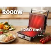 ELDOM GK200 GRILO Contact Grill 2000W Adjustable Thermostat Non-Stick Plates Black/Silver