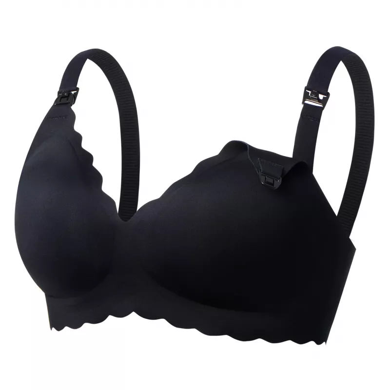 MOMCOZY YN46 Seamless Support Floral Nursing Bra Black 3XL