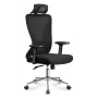 MARK ADLER MA-Manager 3.5 Black Executive Office Chair with Headrest, Eco-Leather, Chrome Base