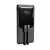Gembird PB10-PD20-LCD-01 Fast Charging Power Bank with Integrated Cables, 20W, 10000 mAh, Black