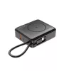 Gembird PB10-WPC15-LCD-01 Fast Charging Power Bank with Wireless Charger, 20W, 10000 mAh, Black