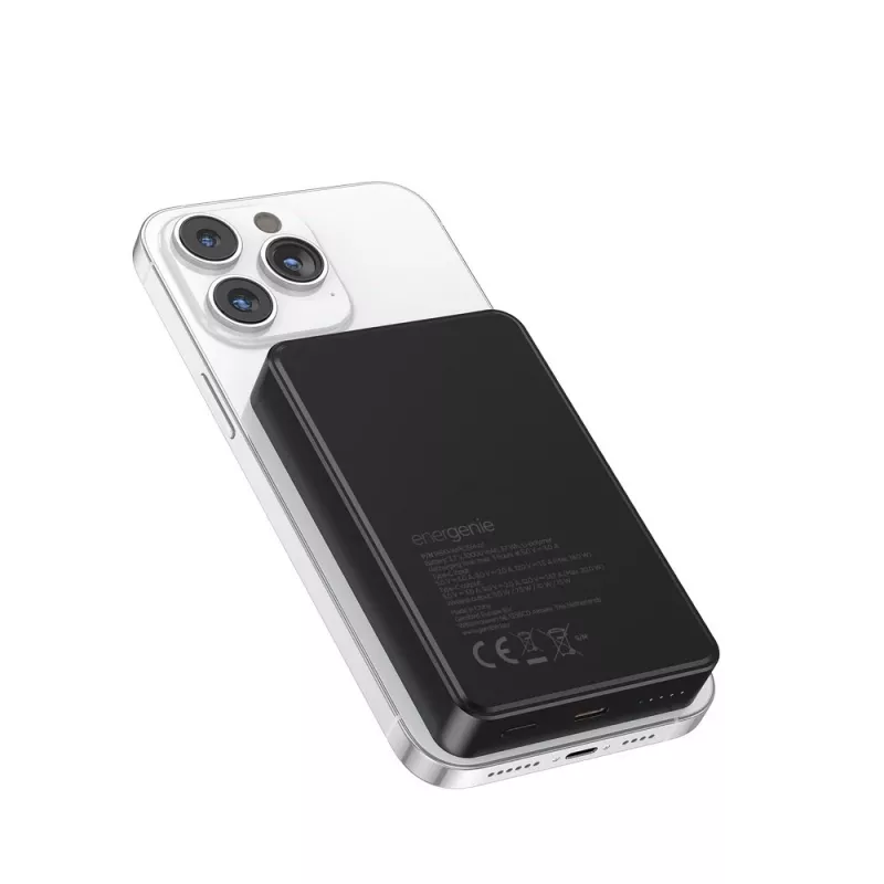 Gembird PB10-WPC15M-01 Magnetic Wireless Powerbank 15W, 10000 mAh, Black