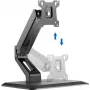 LogiLink BP0100 Single Monitor Desk Mount for 17-32 inch Screens, 8 kg Capacity, VESA 75x75/100x100, Black