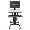 Ergotron WorkFit-C Single HD Sit-Stand Workstation - Mobile Cart - Black, Grey - 12.7 kg - 76.2 cm (30 inch) - VESA 75x75, 100x100, 200x100, 200x200 - 360°