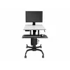 Ergotron WorkFit-C Single HD Sit-Stand Workstation - Mobile Cart - Black, Grey - 12.7 kg - 76.2 cm (30 inch) - VESA 75x75, 100x100, 200x100, 200x200 - 360°
