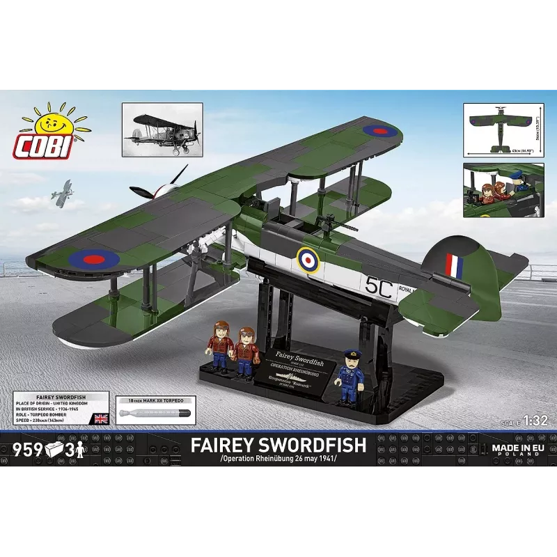 COBI KLOCKI Blocks Fairey Swordfish Executive Edition 959 Pieces