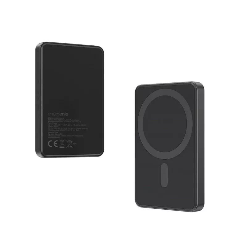 Gembird PB05-WPC15M-01 Magnetic Wireless Power Bank 15W, 5000mAh, Black
