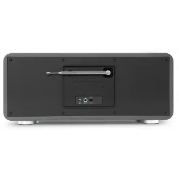 TechniSat DIGITRADIO 602 DAB+/FM/Internet Radio with Bluetooth, CD Player, and Qi Wireless Charging - Anthracite/Silver