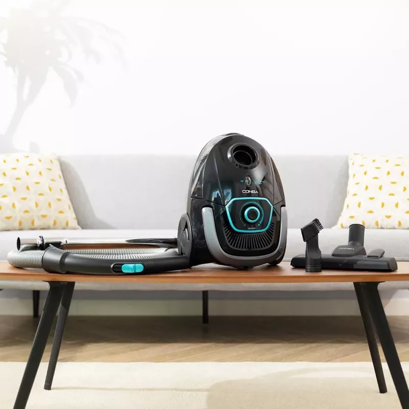 Cecotec Conga Powerbag 2500 Plus Bagged Cylinder Vacuum Cleaner, 850 W, 2.5 L Dust Capacity, Black