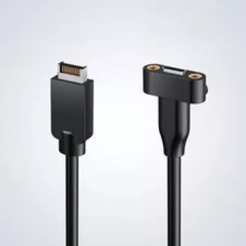 GRAUGEAR G-ETC-20G-B High-Speed USB-C Port Retrofit Kit with PCI Slot Bracket, 0.5m, Black