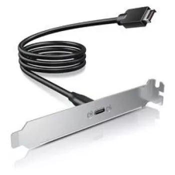 GRAUGEAR G-ETC-20G-B High-Speed USB-C Port Retrofit Kit with PCI Slot Bracket, 0.5m, Black