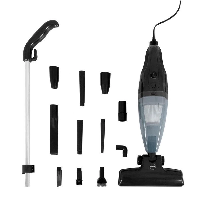 ELDOM OC600 2in1 TWINN Cordless Upright Vacuum Cleaner, Bagless, HEPA, Black/Grey with Red Accents