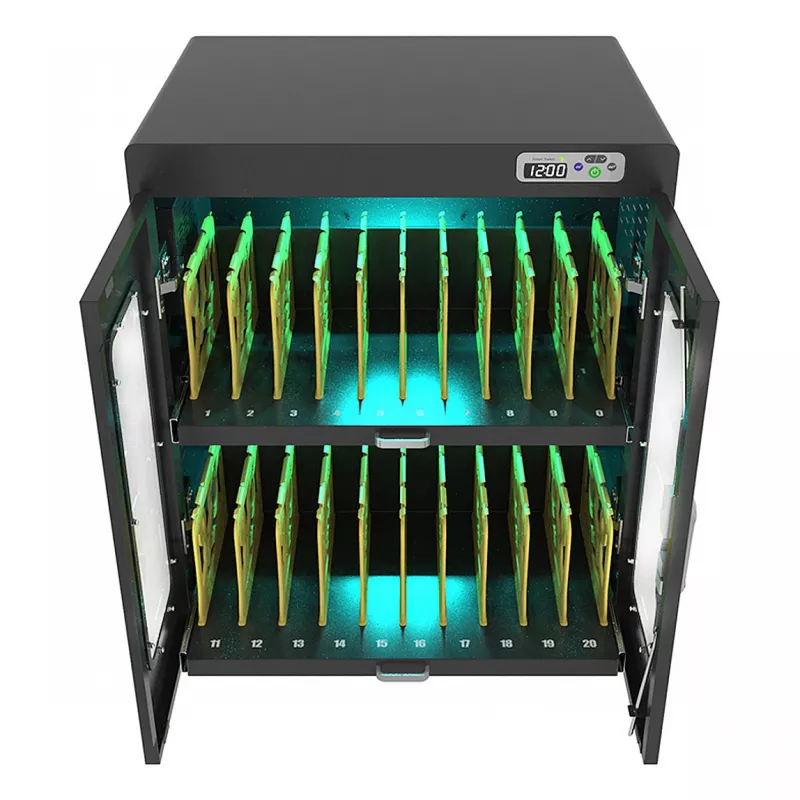 GoodConnections ANTARES N20E Notebook Charging Trolley up to 15.6 inch with UVC Disinfection, Black