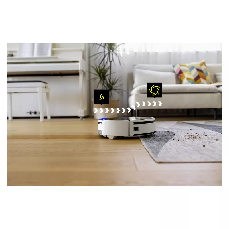 Kärcher RVF 7 Comfort Robotic Vacuum Cleaner, Bagless, White, 150 min Runtime