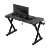 HUZARO Hero 2.3 RGB Gaming Desk - 1200x600mm, Black, Carbon Flex, RGB LED, Fixed Height