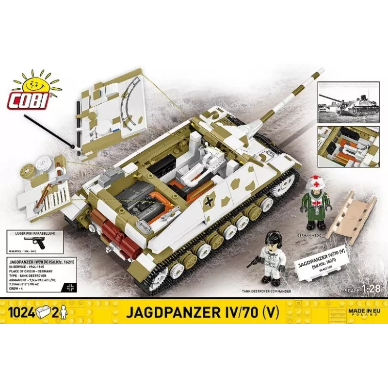 COBI KLOCKI Historical Collection Jagdpanzer IV/70 (V) (Sd.Kfz.162/1) Building Blocks Set 1024 pcs.