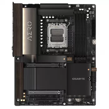 Gigabyte X870E AERO X3D DARK WOOD Motherboard - Supports AMD Ryzen 9000 CPUs, 16+2+2 Phase Digital VRM, up to 9000 MHz DDR5 (OC), 2x PCIe 5.0 + 2x PCIe 4.0, Wi-Fi 7, 5GbE LAN, USB 4