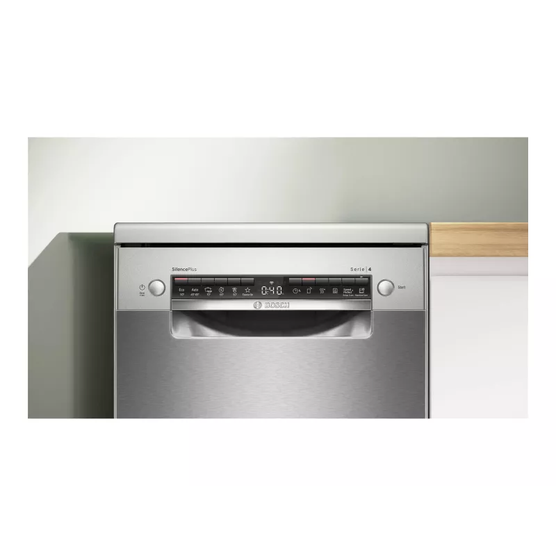 Bosch SPS4HMI13E Freestanding Dishwasher, 45 cm, Energy Class D, Inox