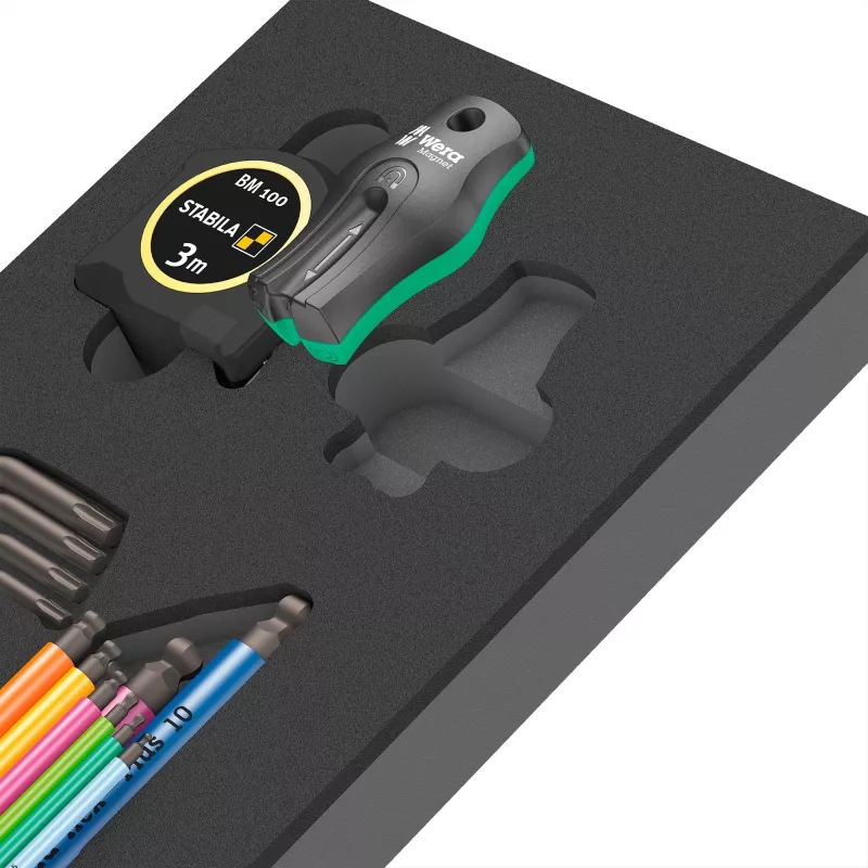 Wera 9740 Hex-Plus L-Key Set Metric 9-Piece with Ball End and Colour Coding