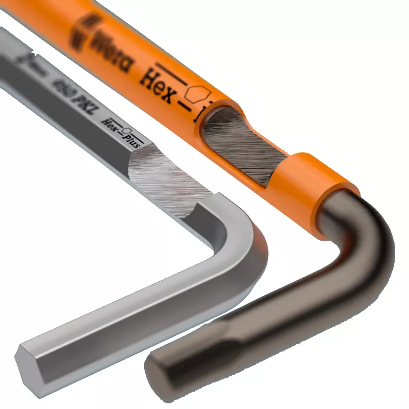 Wera 9740 Hex-Plus L-Key Set Metric 9-Piece with Ball End and Colour Coding