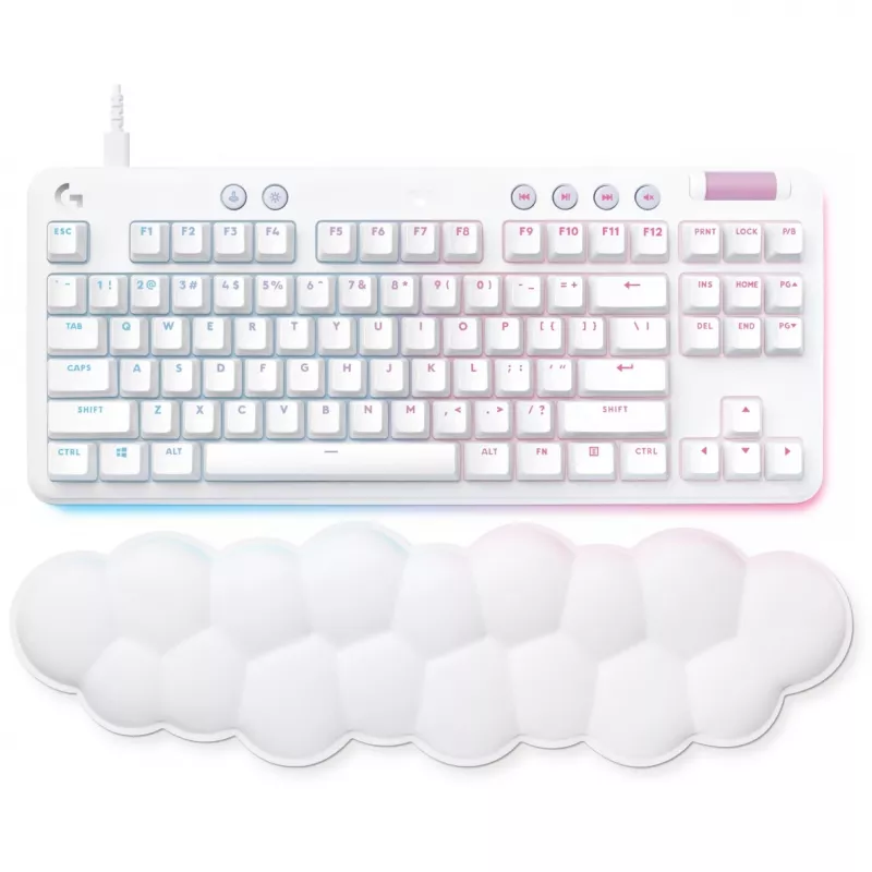 Logitech G G713 TKL Mechanical Gaming Keyboard - White Mist (Aurora Collection)