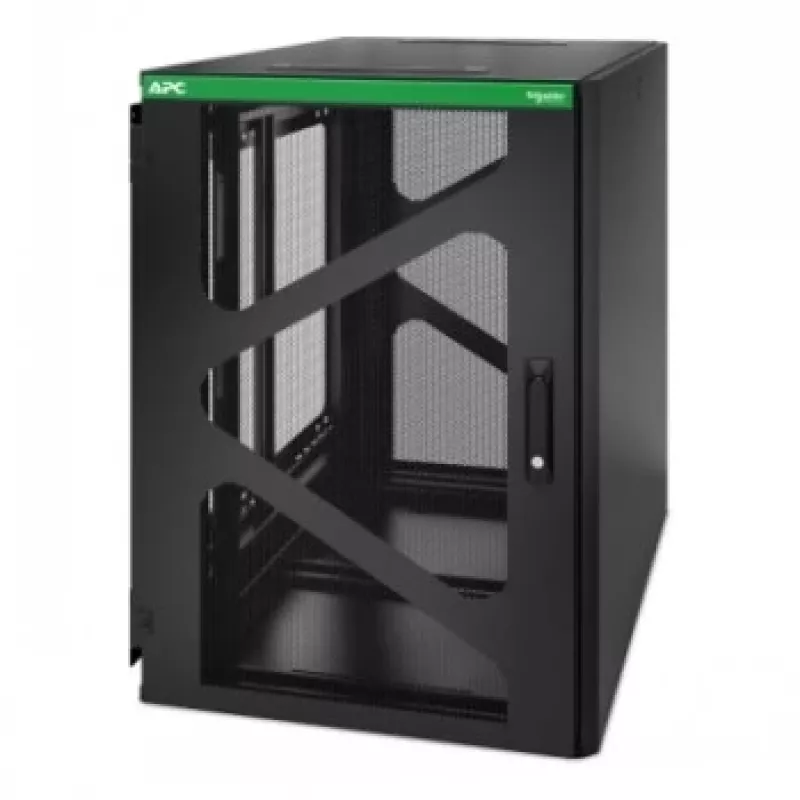 APC NetShelter 18U Wall-Mount Rack Enclosure Cabinet - 19 inch Width, 520mm Depth, Black