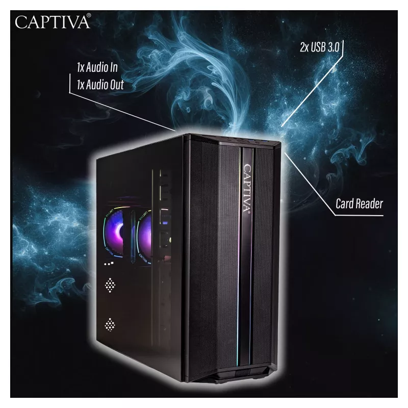 Captiva Workstation I83-403 Intel Core i7-14700 64GB DDR5 RAM 1TB NVMe SSD No OS Tower