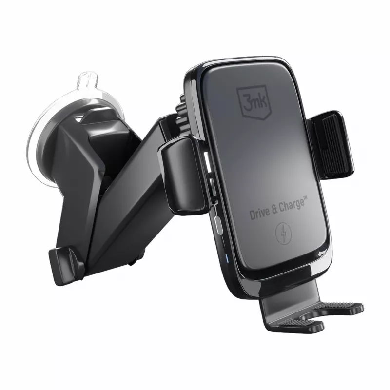 3mk Drive & Charge Car Phone Holder with Wireless Charger