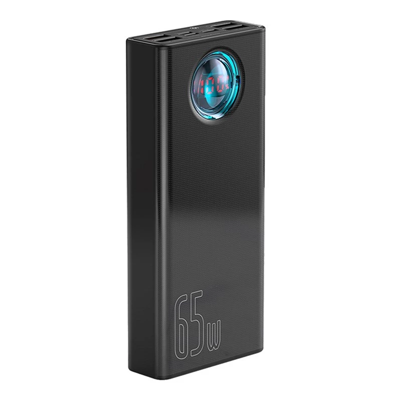 Baseus Amblight Powerbank 30000mAh, 4xUSB, USB-C, 65W, Black