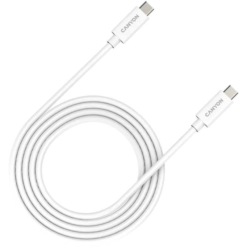 CANYON UC-42 USB4 Type-C to Type-C Cable 240W 20Gbps 2m White