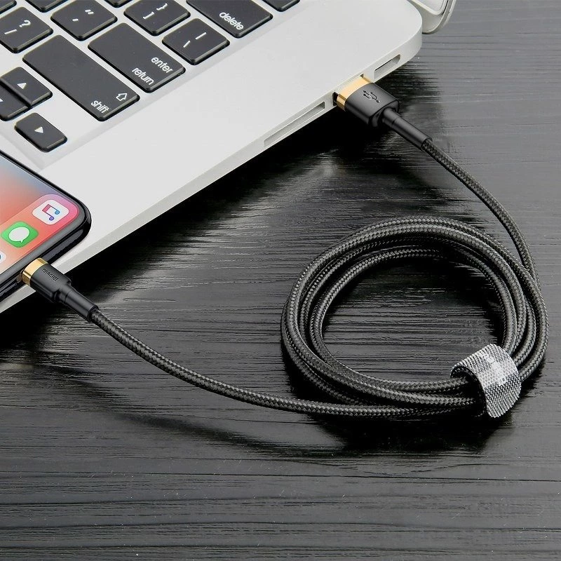 Baseus Cafule Lightning to USB-A Cable 1m Black/Gold