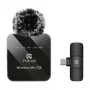 PULUZ PU648B Wireless Microphone (USB-C) - Professional Lavalier Mic with ENC Noise Reduction, 10m Range, 12h Battery