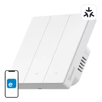 SONOFF M5-3C-86W WiFi Matter Smart Wall Switch (3-Channel) White