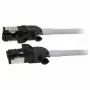 Synergy21 Patch Cable RJ45, CAT6A 500MHz, 1.0m, Grey, S/FTP, Slimline Round d=4.5mm, TPE/LSZH (Superflex), AWG28, with CAT7 Raw Connector, Rotatable Plug