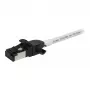Synergy21 Patch Cable RJ45, CAT6A 500MHz, 0.5m, White, S/FTP, Slimline Round d=4.5mm, TPE/LSZH (Superflex), AWG28, with CAT7 Raw Connector, Rotatable Connector