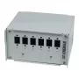 Synergy21 Fiber Optic Patch Panel for DIN Rail, 6x LC-Duplex/SC-Simplex Adapters, without Couplers, Light Grey (RAL 7035)