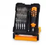 Synergy 21 25-in-1 Precision Screwdriver Set with Bits, Tweezers, Pry Tools, Suction Cup, SIM Eject Pin, Extension Rod, Magnetic Tips, Rotating Cap, S2 Alloy Steel Bits, Aluminum Handle, Plastic Case