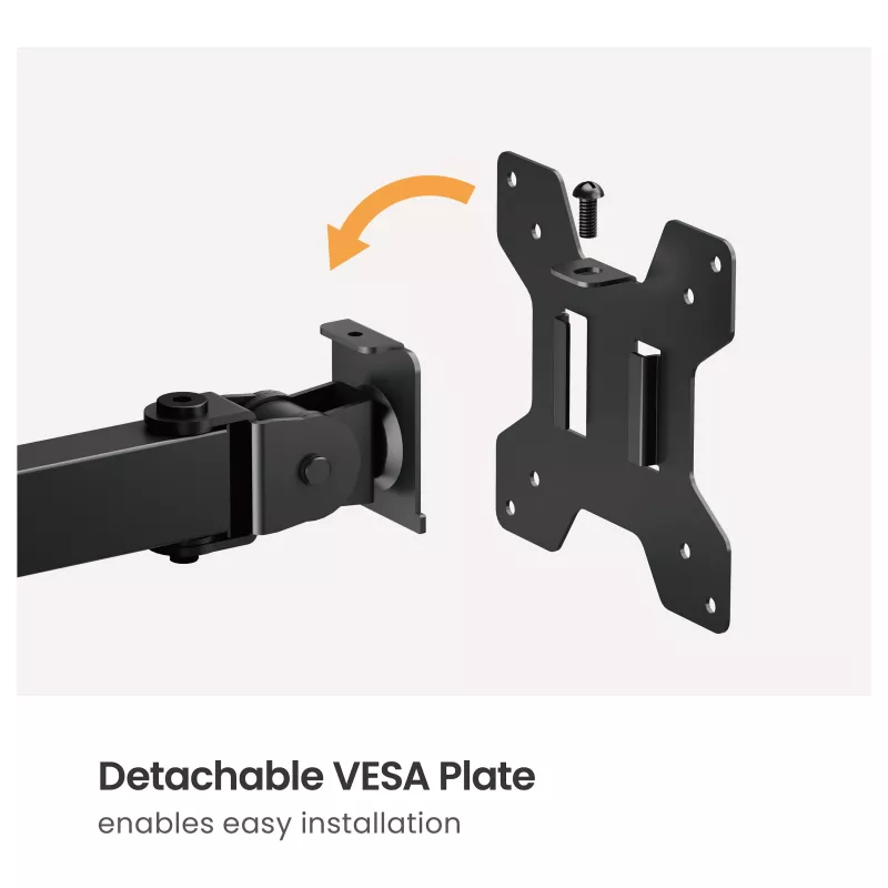 Equip Dual Monitor Desk Mount 17-32 inch 360° Articulating 10kg Black