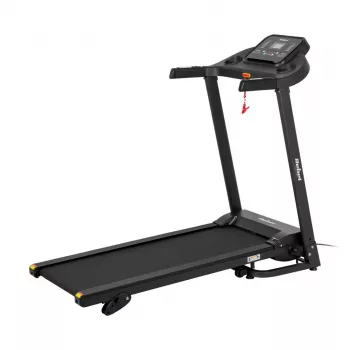 REBEL ACTIVE RBA-1001 Folding Electric Treadmill with LCD Display, 12 Programs, 12 km/h, Silver/Black
