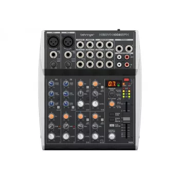 Behringer XENYX 1002SFX Audio Mixer with 10 Inputs, 2 XENYX Mic Preamps, 3-Band EQ, KLARK TEKNIK FX Processor, 100 Presets