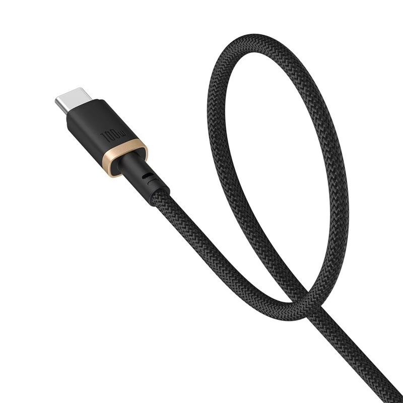 Baseus Dura Type C to Type C 100 W Fast Charging Cable 1 m Black, Gold