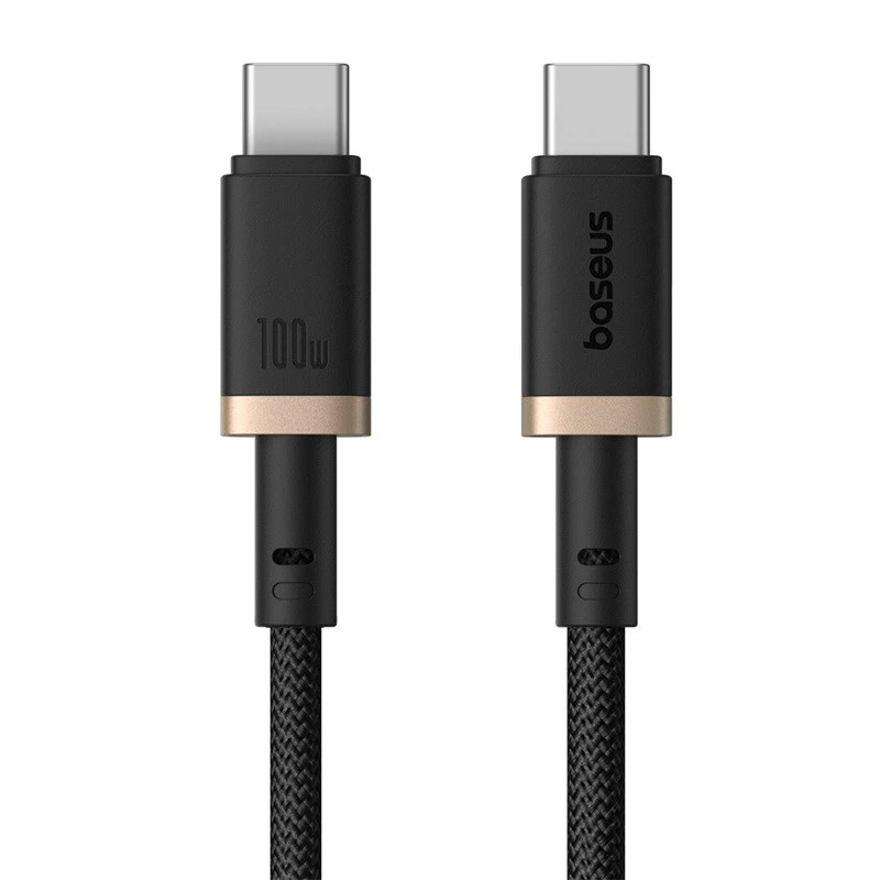 Baseus Dura Type C to Type C 100 W Fast Charging Cable 1 m Black, Gold