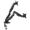 Equip Dual Monitor Desk Mount for 17-32 inch Screens, 360° Rotation, Gas Spring, 9 kg Capacity, Black