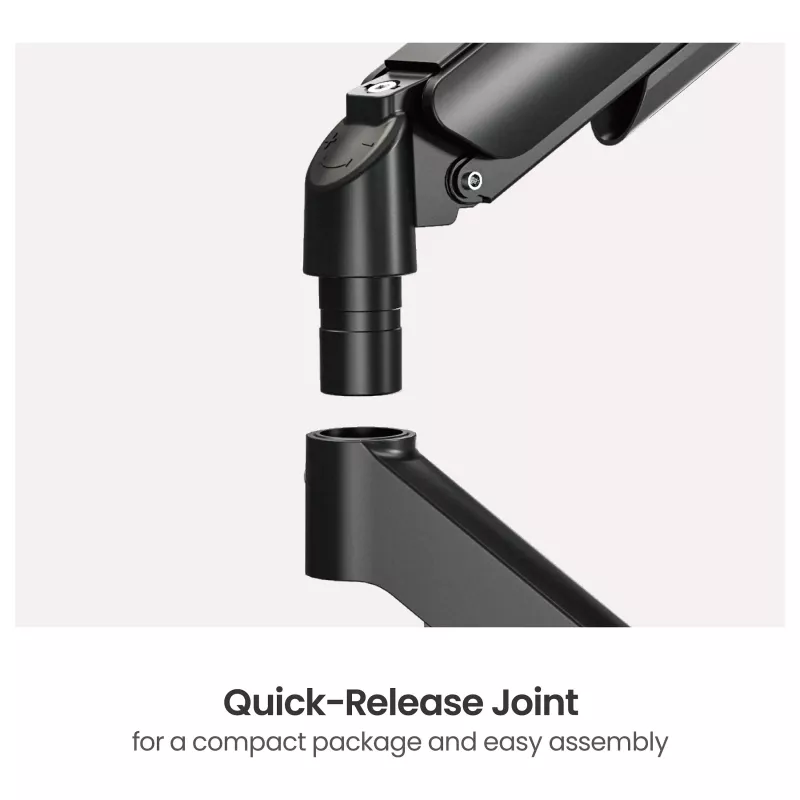 Equip Dual Monitor Desk Mount for 17-32 inch Screens, 360° Rotation, Gas Spring, 9 kg Capacity, Black